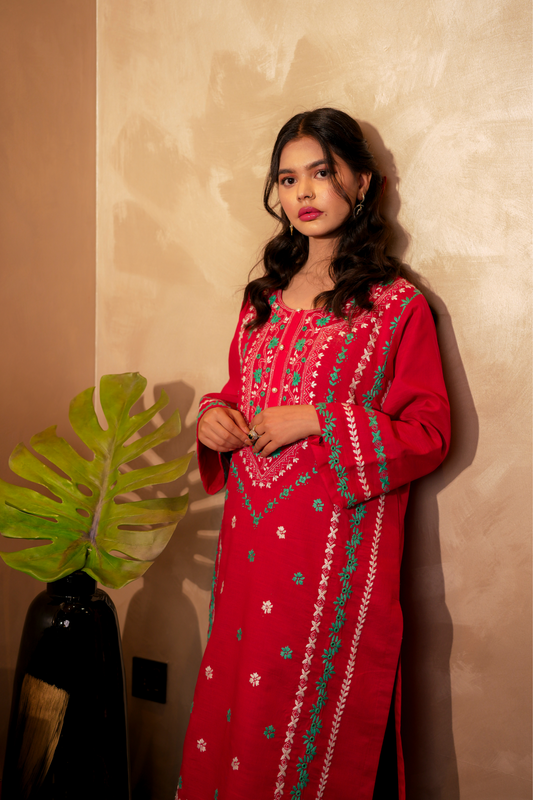 Laal-e-Janan - Hand-Embroidered Lawn 2pc